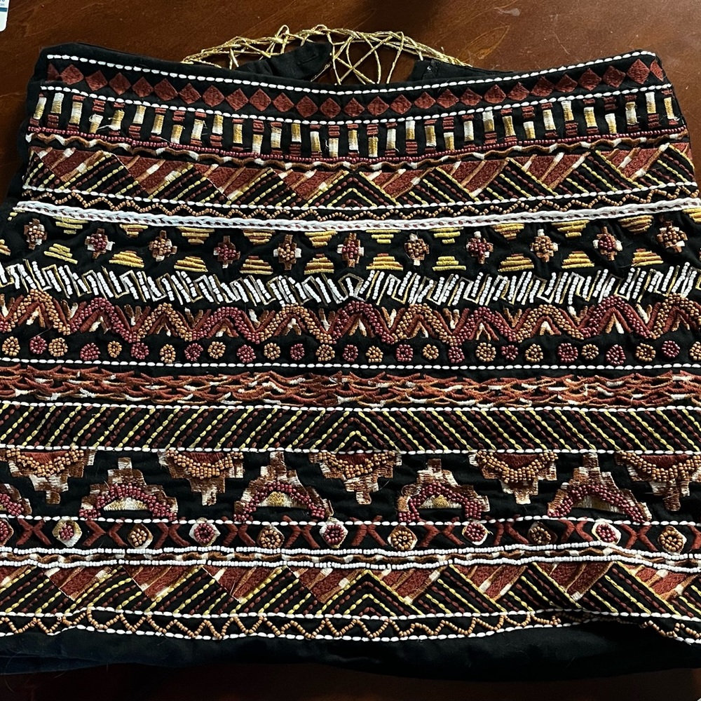 BEADED MINI SKIRT (RUNS SMALL)